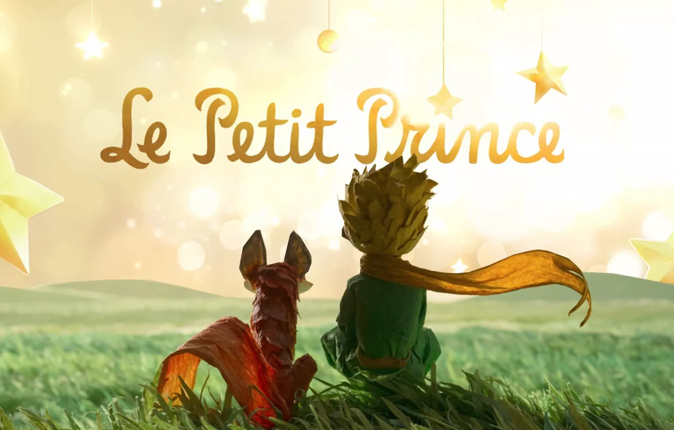 Photo wallpaper cartoon, Fox, the little Prince, the little prince