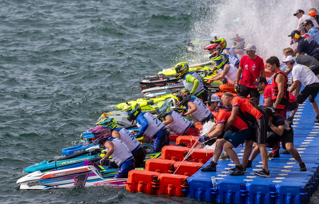 Photo wallpaper speed, boats, races