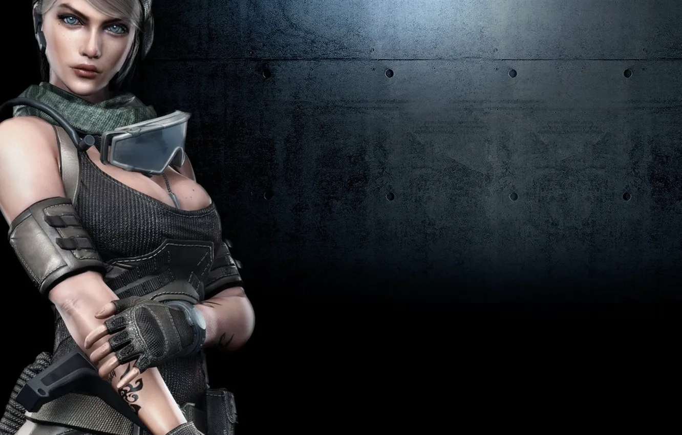 Photo wallpaper Microsoft, girl, windows, gun, game, soldier, weapon, woman