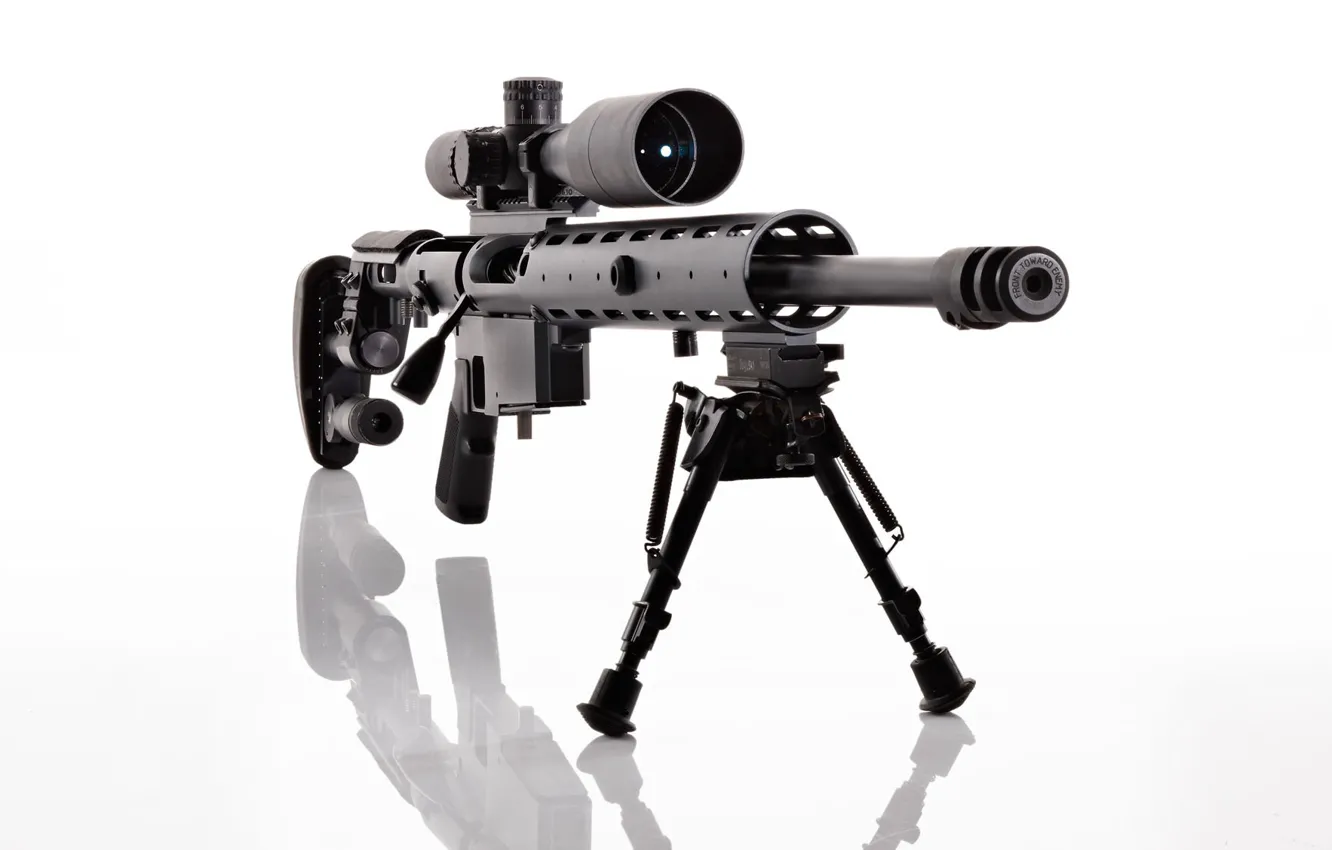 Photo wallpaper weapons, background, optics, rifle, sniper