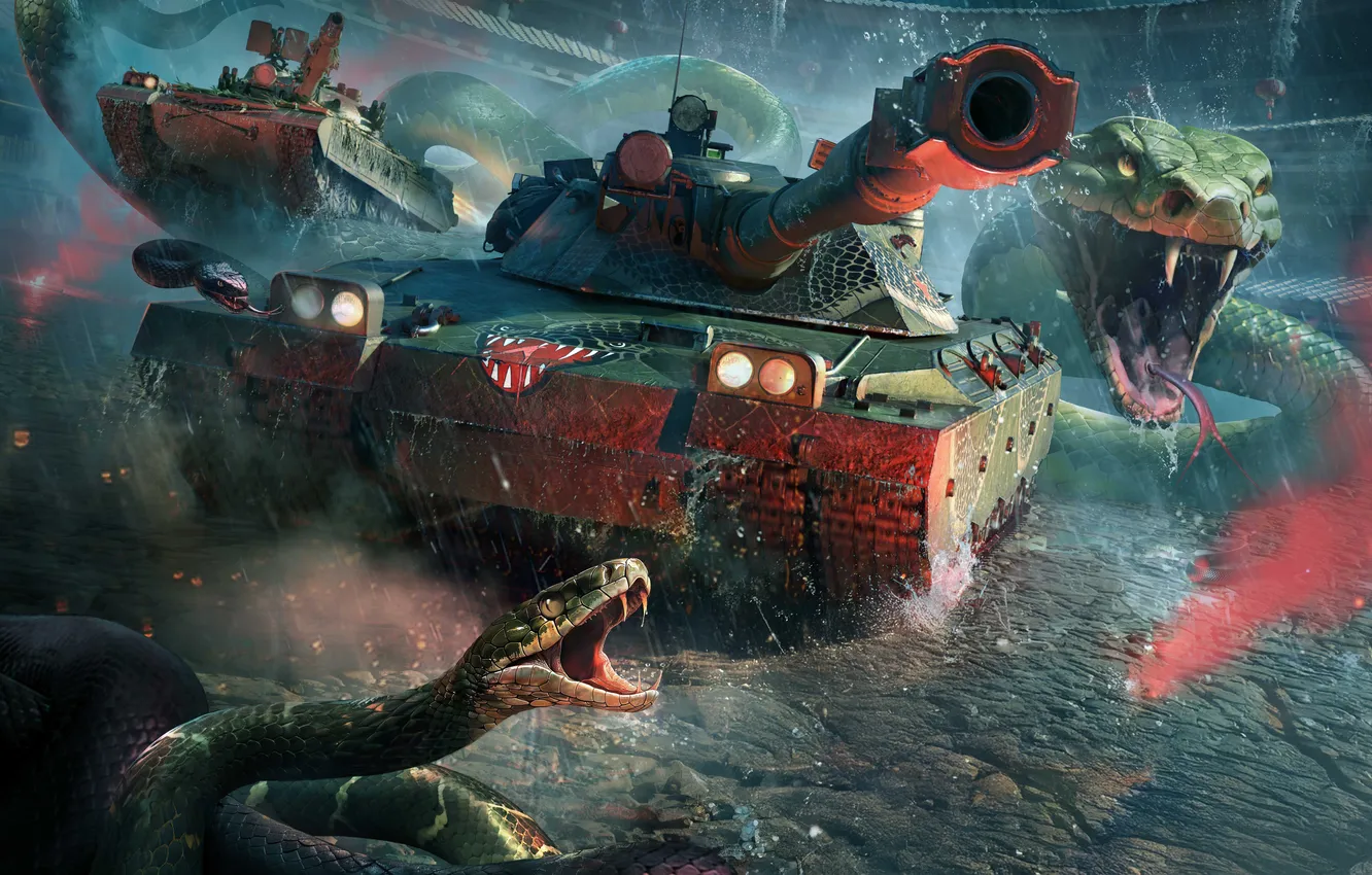 Photo wallpaper battlefield, viper, snake, weapon, war, power, battle, fang