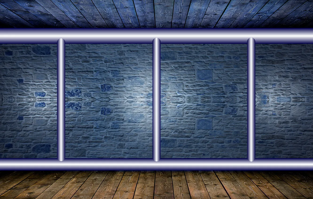 Photo wallpaper trees, metal, stones, material