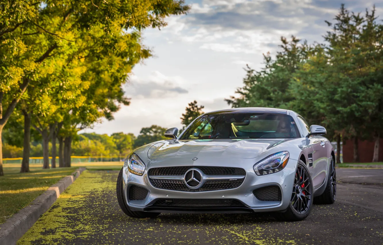 Photo wallpaper road, Mercedes-Benz, Sports car, Mercedes-AMG GT S