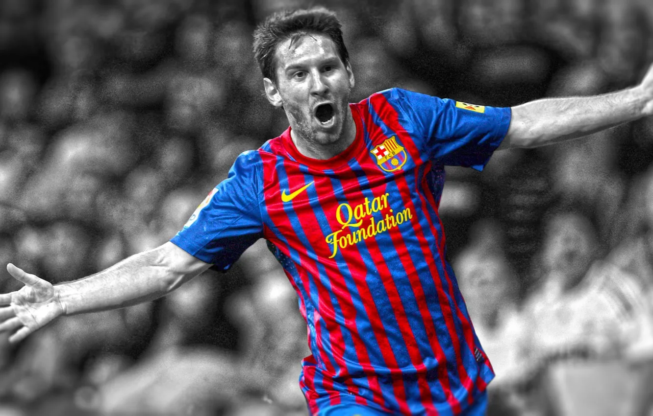 Photo wallpaper wow, goal, Messi, Barca