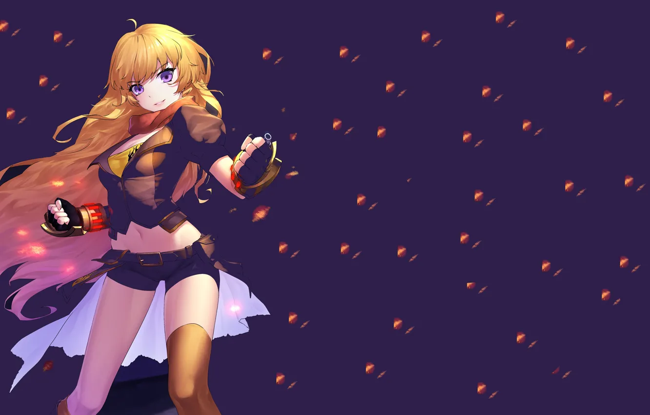 Photo wallpaper girl, yellow, fighter, RWBY