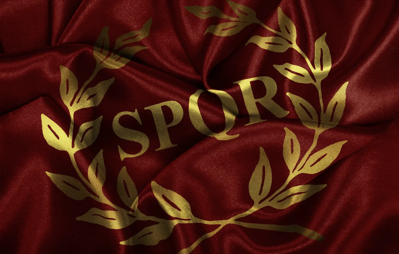 Photo wallpaper flag, Rome, Rome, SPQR, red