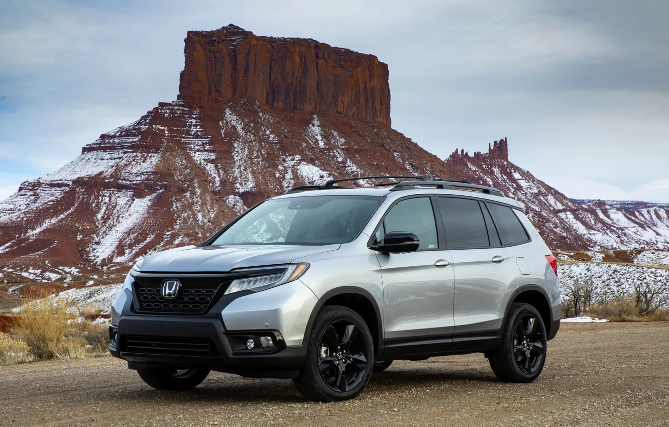 Photo wallpaper Honda, 2019, Passport, mountain in the background