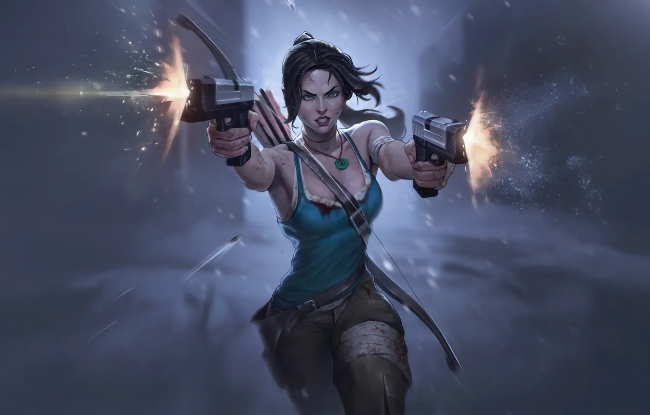 Photo wallpaper lara croft, tomb raider, unleashed