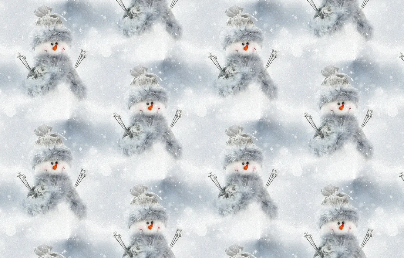 Photo wallpaper background, holiday, texture, New year, snowman