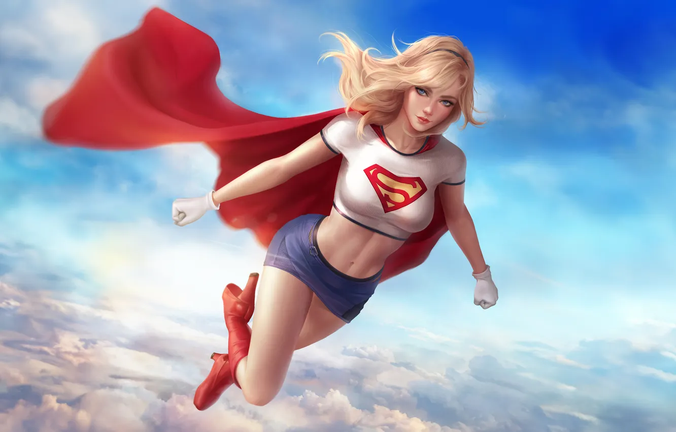Photo wallpaper justice, Supergirl, unleashing