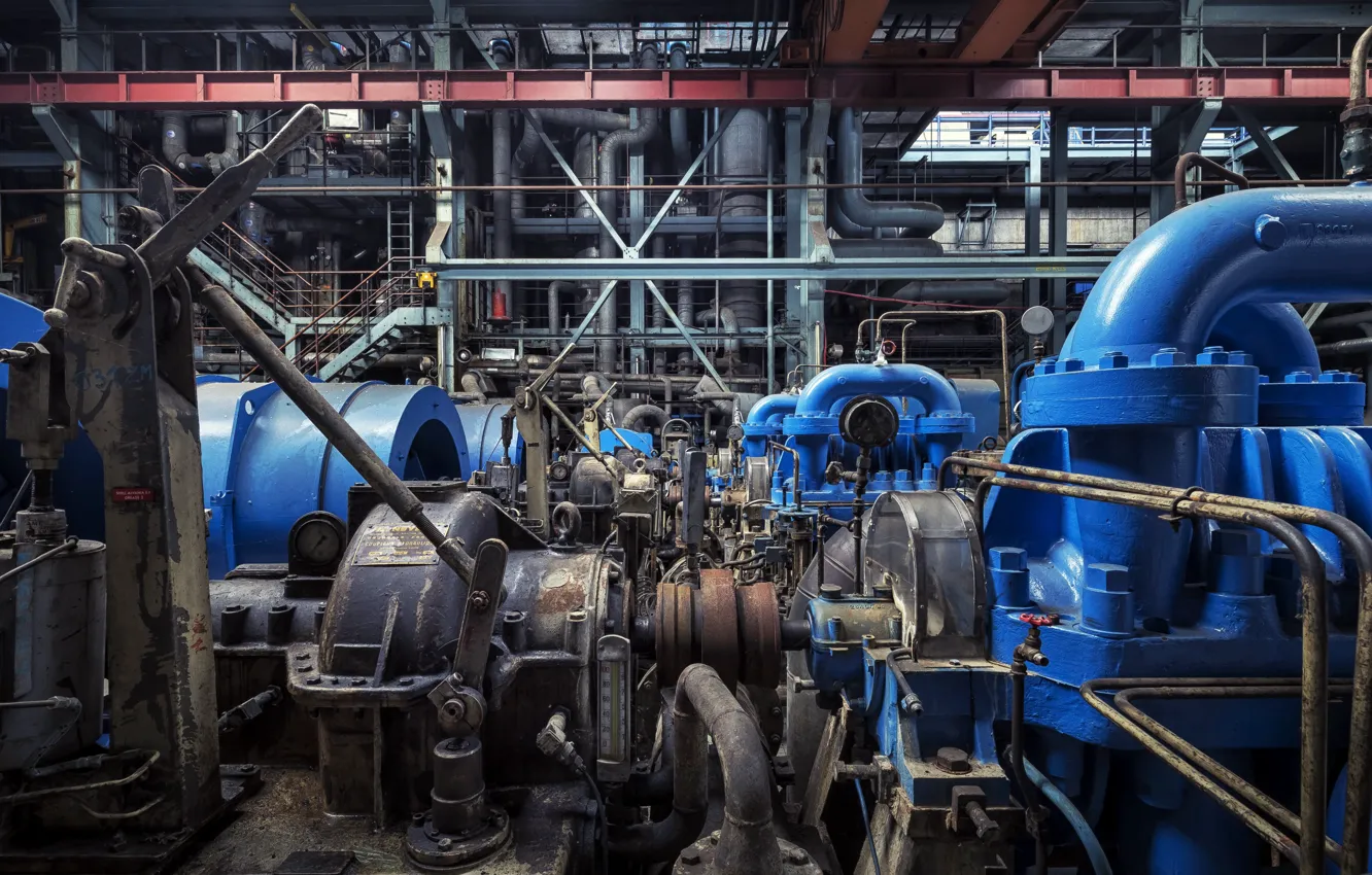 Photo wallpaper background, plant, factory