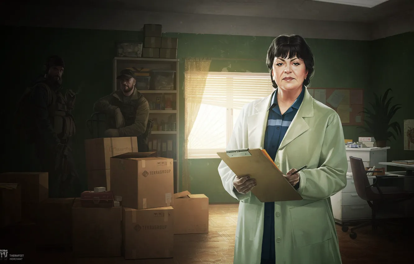 Photo wallpaper soldiers, mercenary, Escape from Tarkov, EFT, R.2028, Russia 2028, Terragroup, PMC