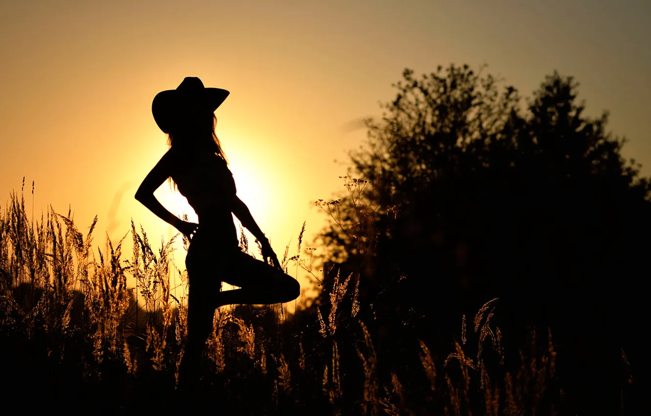 Photo wallpaper girl, dance, silhouette, Mariya, country 3