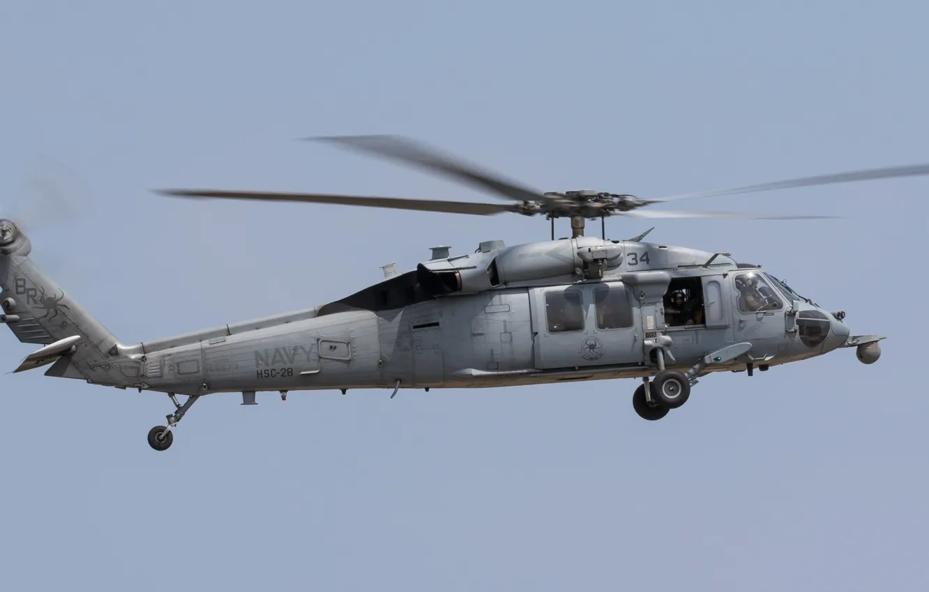 Photo wallpaper flight, helicopter, Flies, SH60 Seahawk, SH60