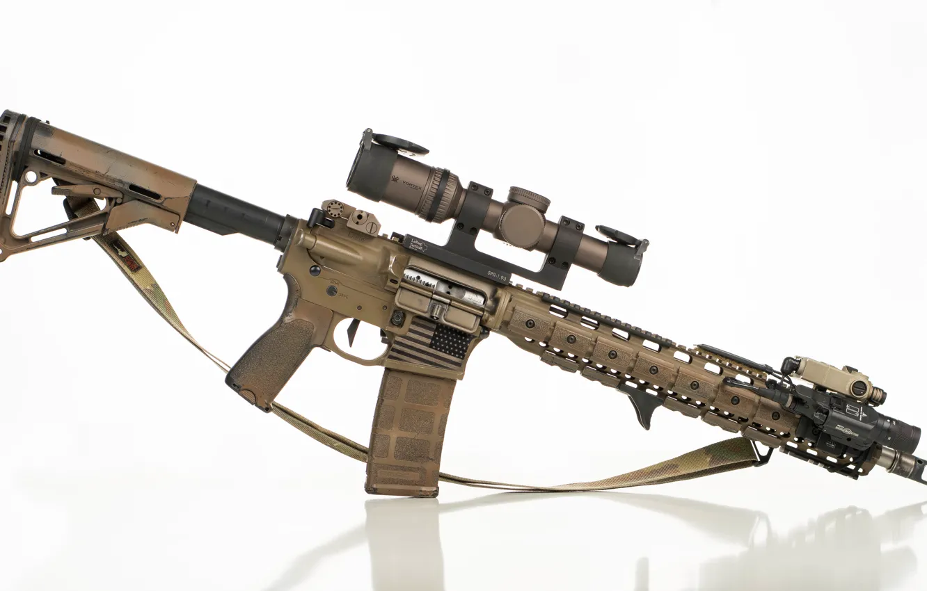 Photo wallpaper carabiner, strap, assault rifle