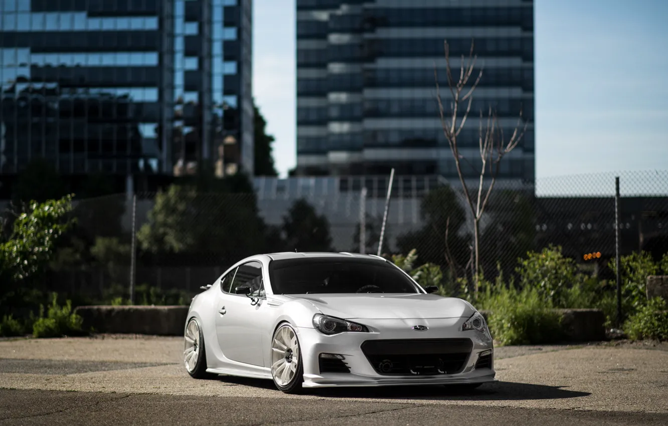 Photo wallpaper Subaru, White, BRZ, Wheels