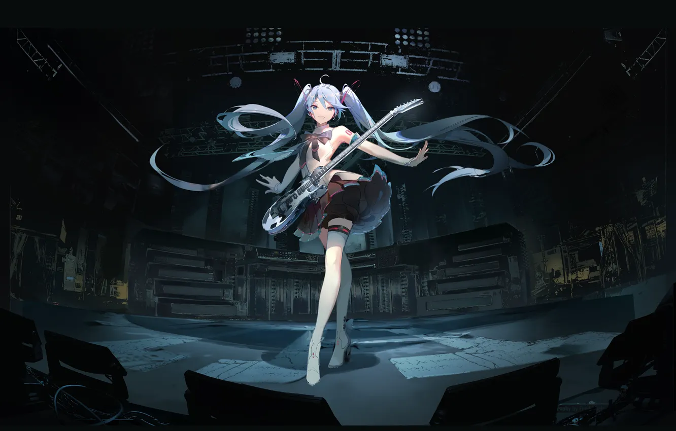 Photo wallpaper girl, Vocaloid, Hatsune Miku