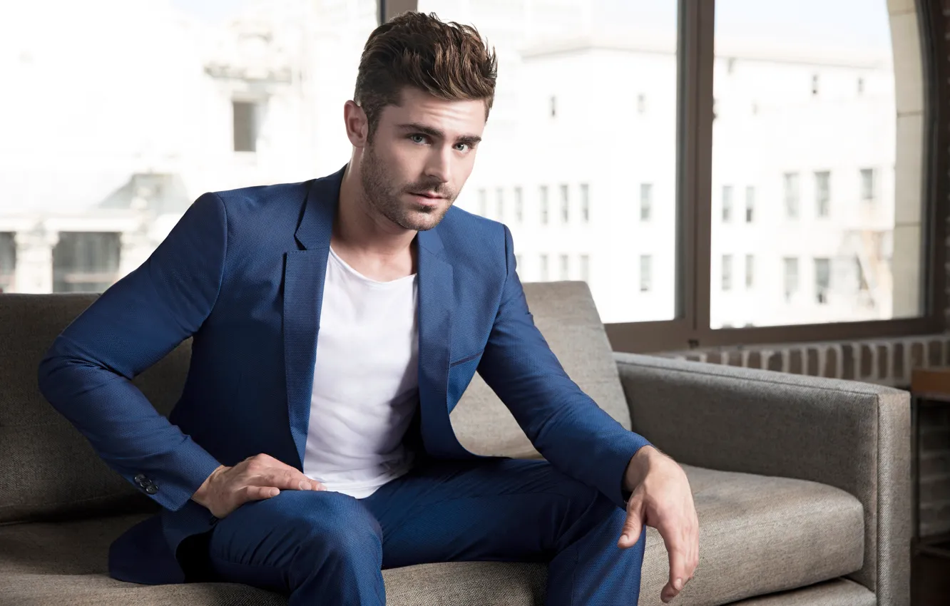 Photo wallpaper look, photo, window, costume, male, beautiful, Zac Efron, Zac Efron