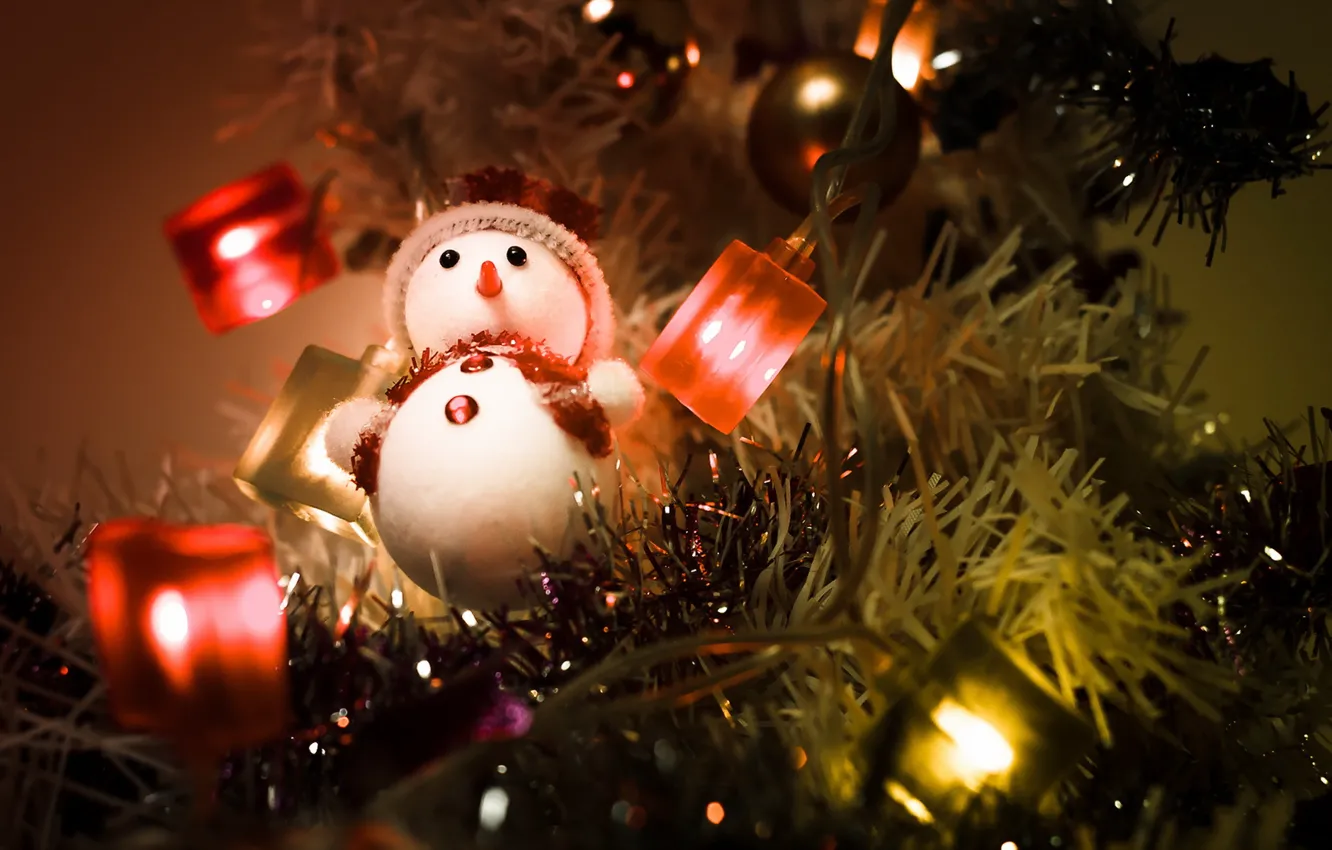 Photo wallpaper holiday, toy, tree