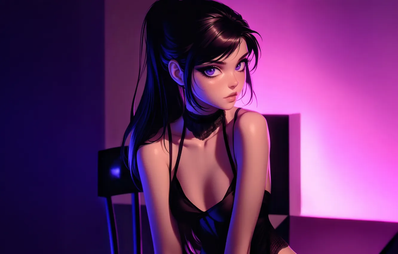 Photo wallpaper dark, anime, beauty