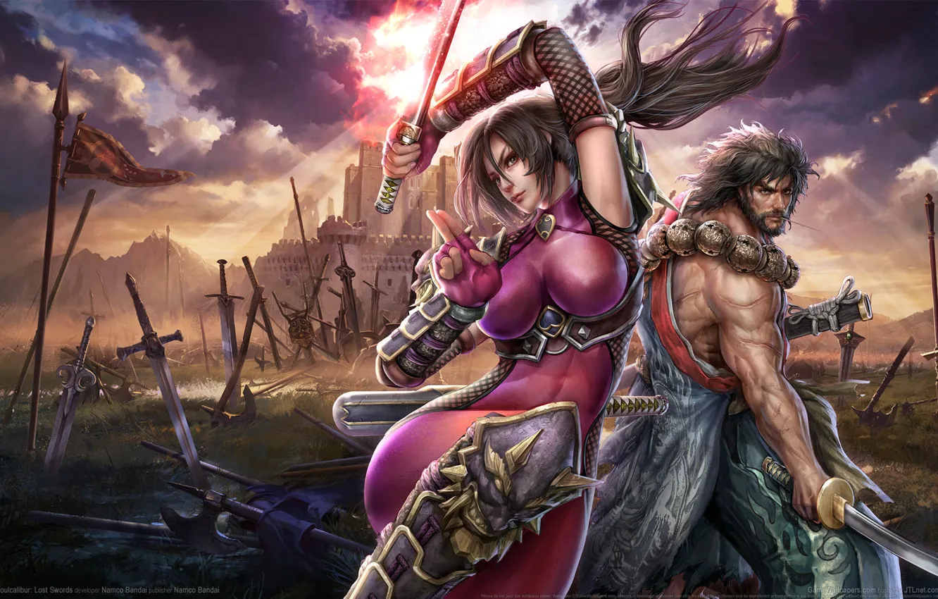 Photo wallpaper weapons, the game, swords, warriors, game wallpapers, Soulcalibur: Lost Swords