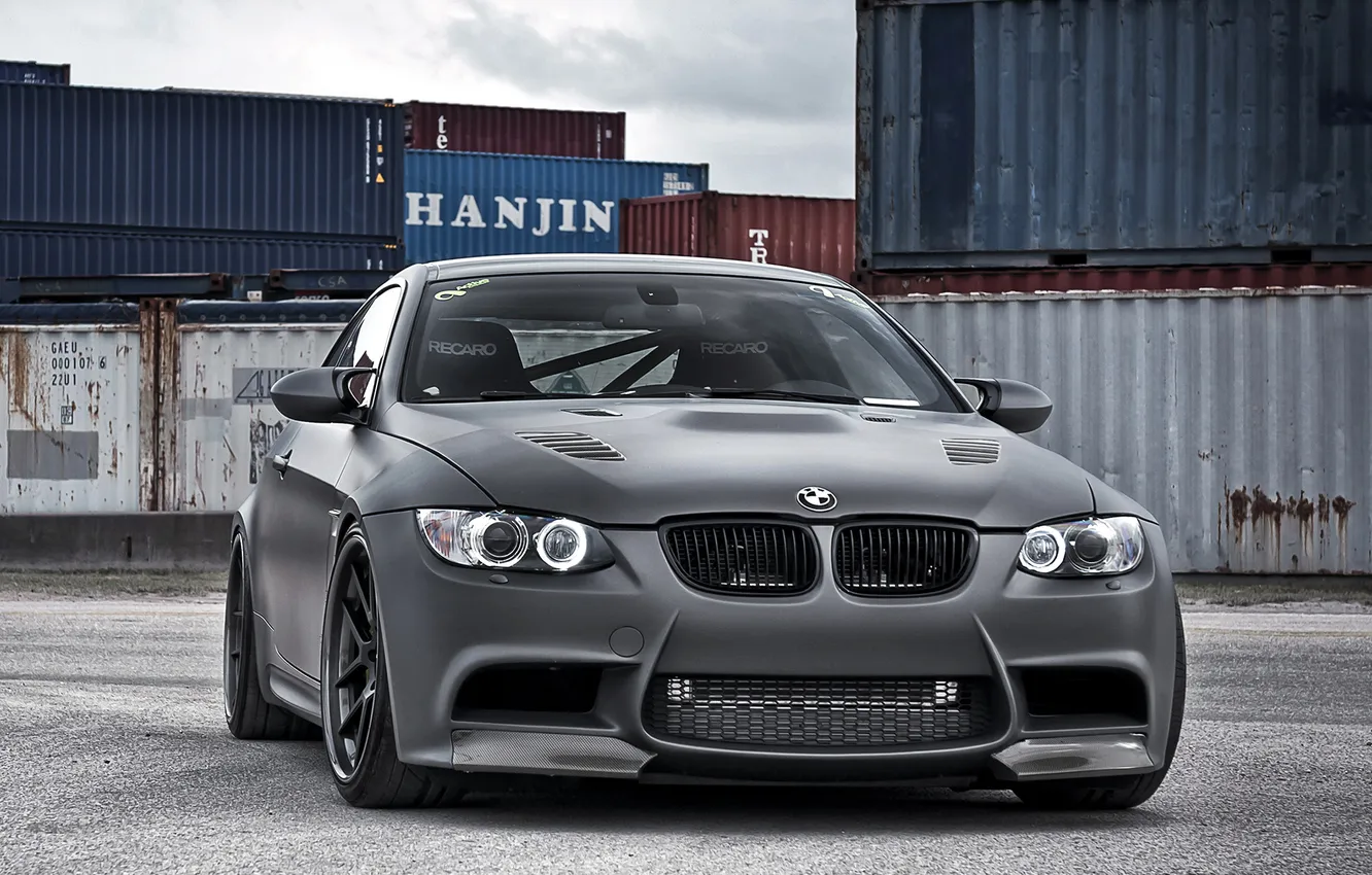 Photo wallpaper BMW, coupe, BMW, Coupe, containers, the front part, (E92), Active