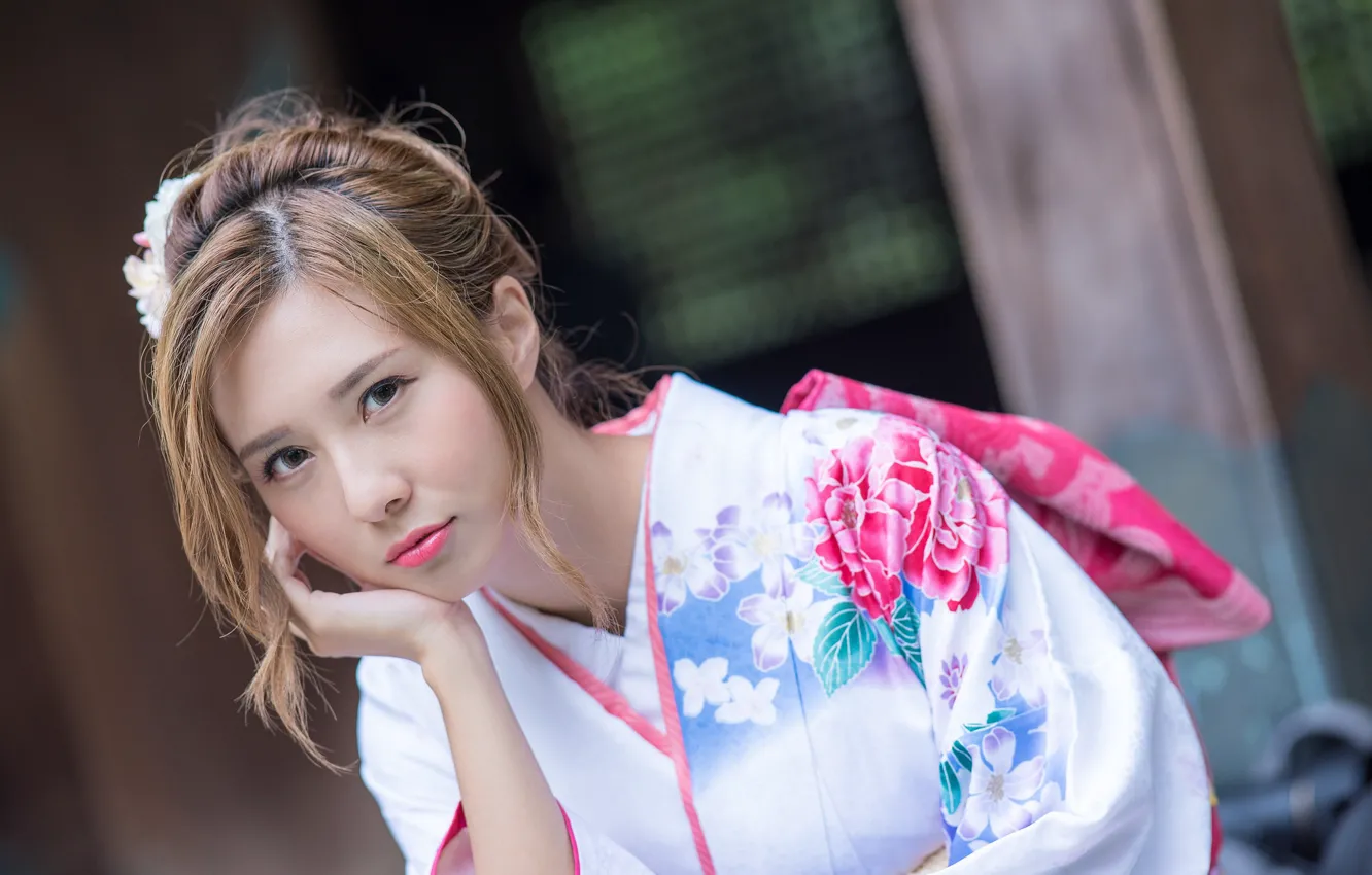 Photo wallpaper girl, kimono, Asian