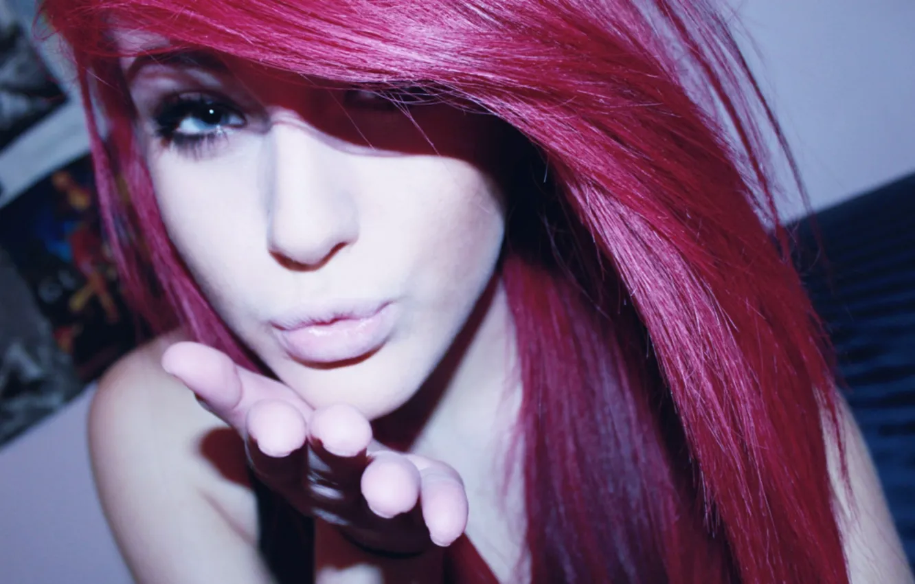 Photo wallpaper girl, sweetheart, bitches, red, redhead, I love it