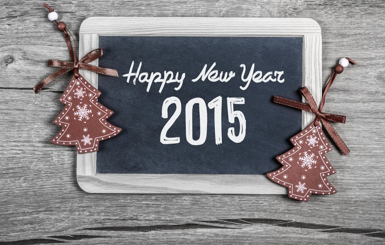 Photo wallpaper New Year, Christmas, Christmas, balls, New Year, Happy, 2015, Merry