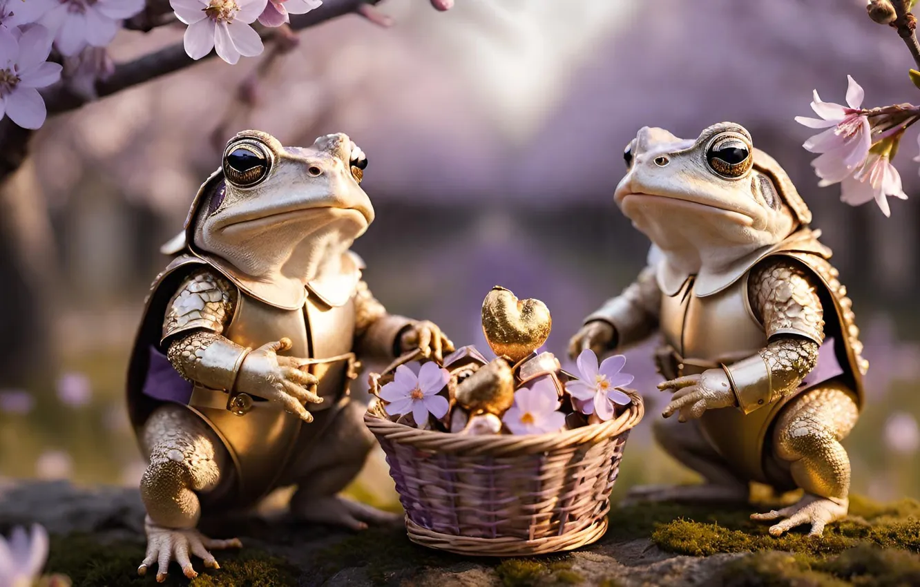 Photo wallpaper frog, armor, fantasy