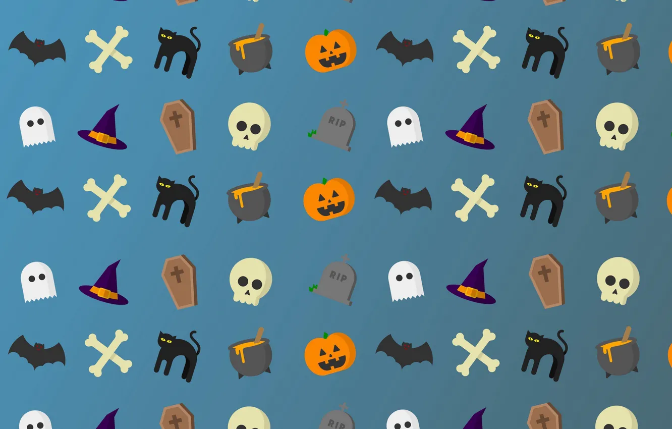 Photo wallpaper cat, skull, hat, bones, Halloween, boiler, Jack, letcha mouse