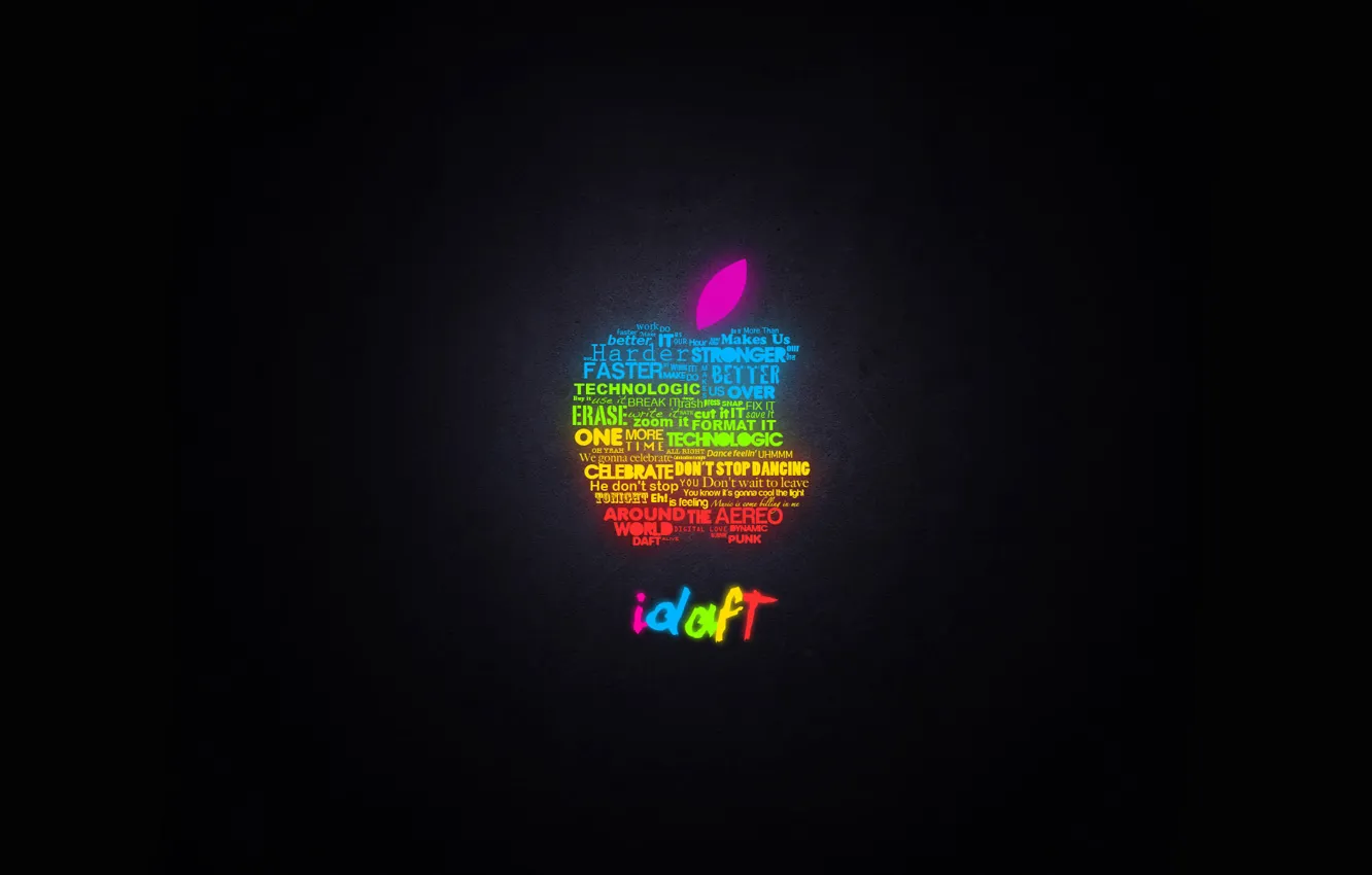 Photo wallpaper apple, Apple, glow