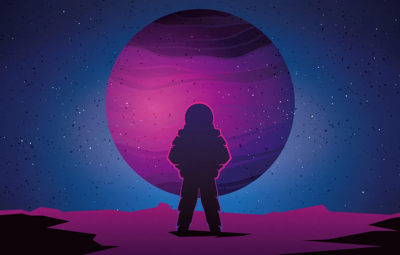 Photo wallpaper space, art, cosmonaut