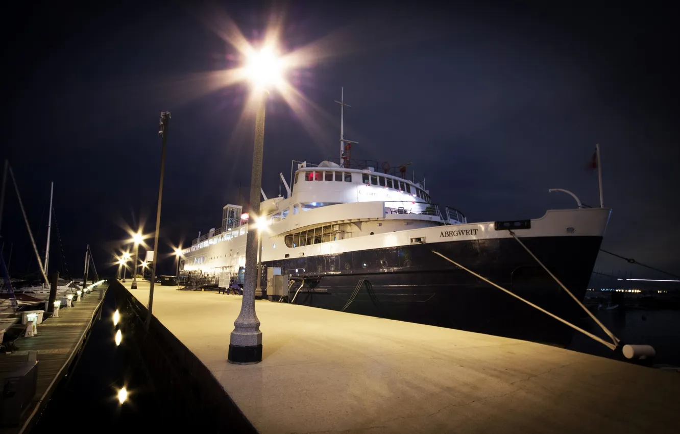 Photo wallpaper ship, Marina, Chicago, Monroe Harbor