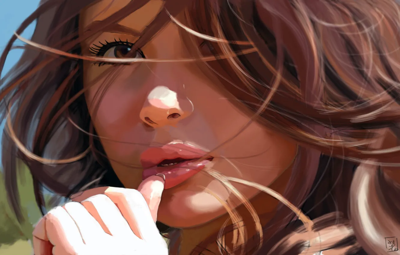 Photo wallpaper girl, portrait, by JJ-Winter