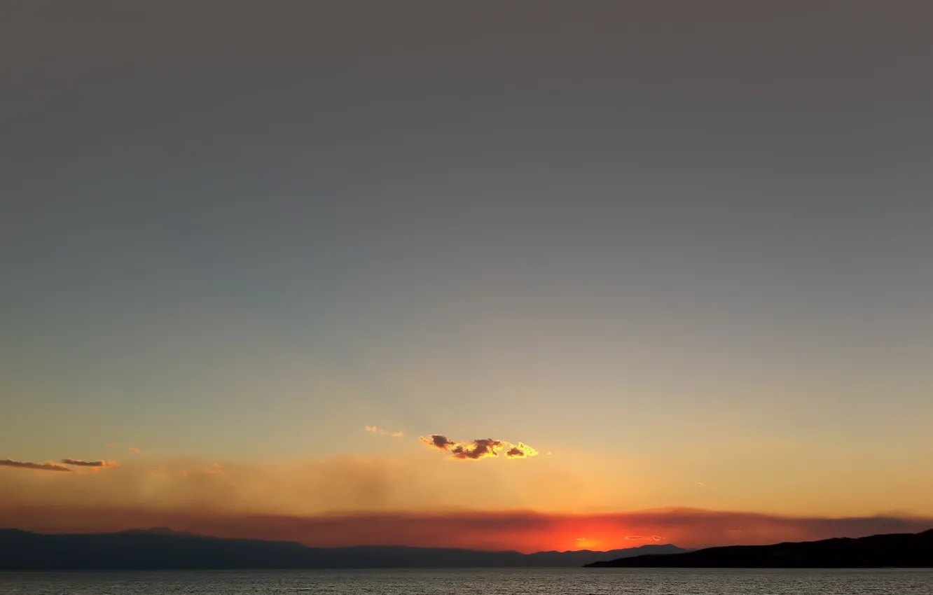 Photo wallpaper sunset, cloud, dusk