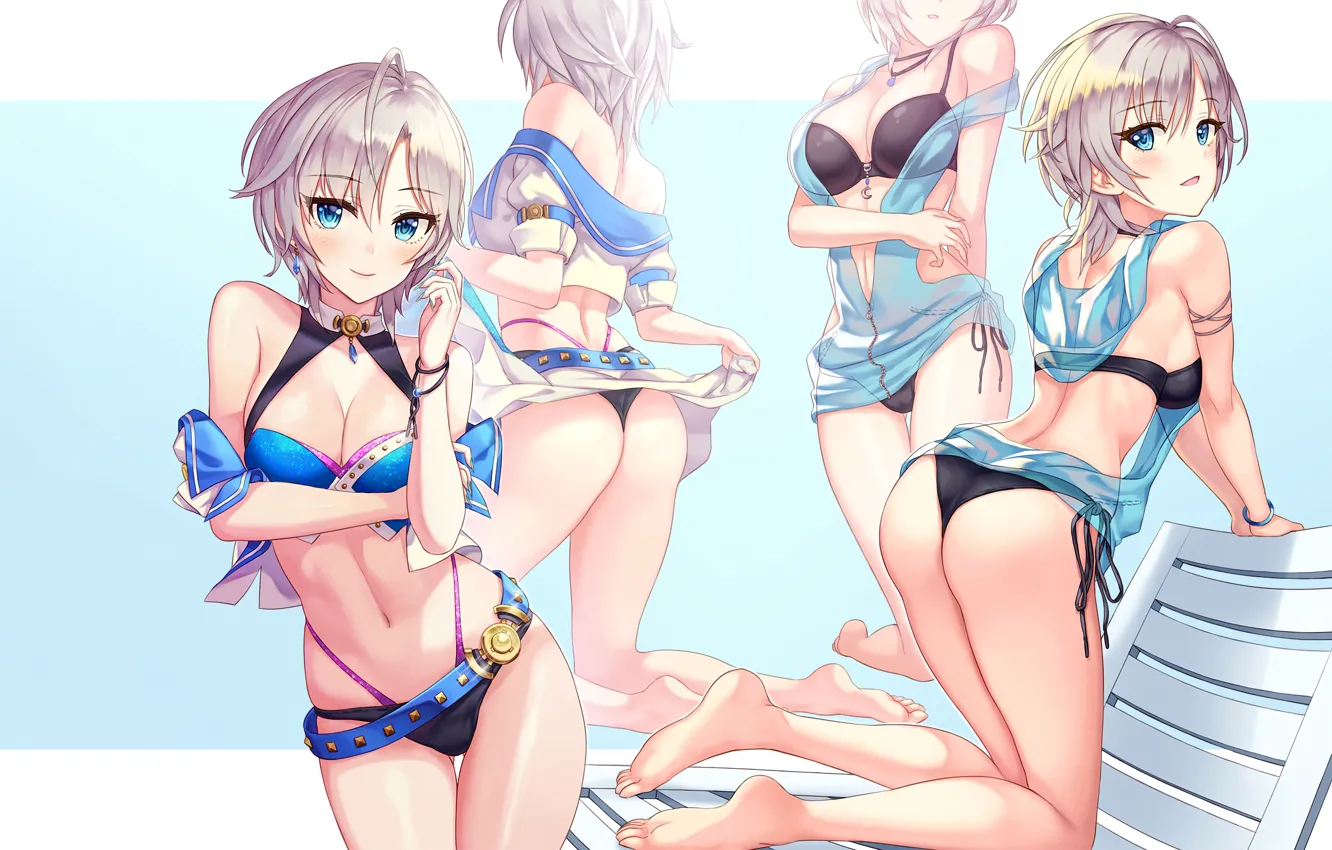 Photo wallpaper girl, sexy, lingerie, ass, Anastasia, bra, cleavage, panties