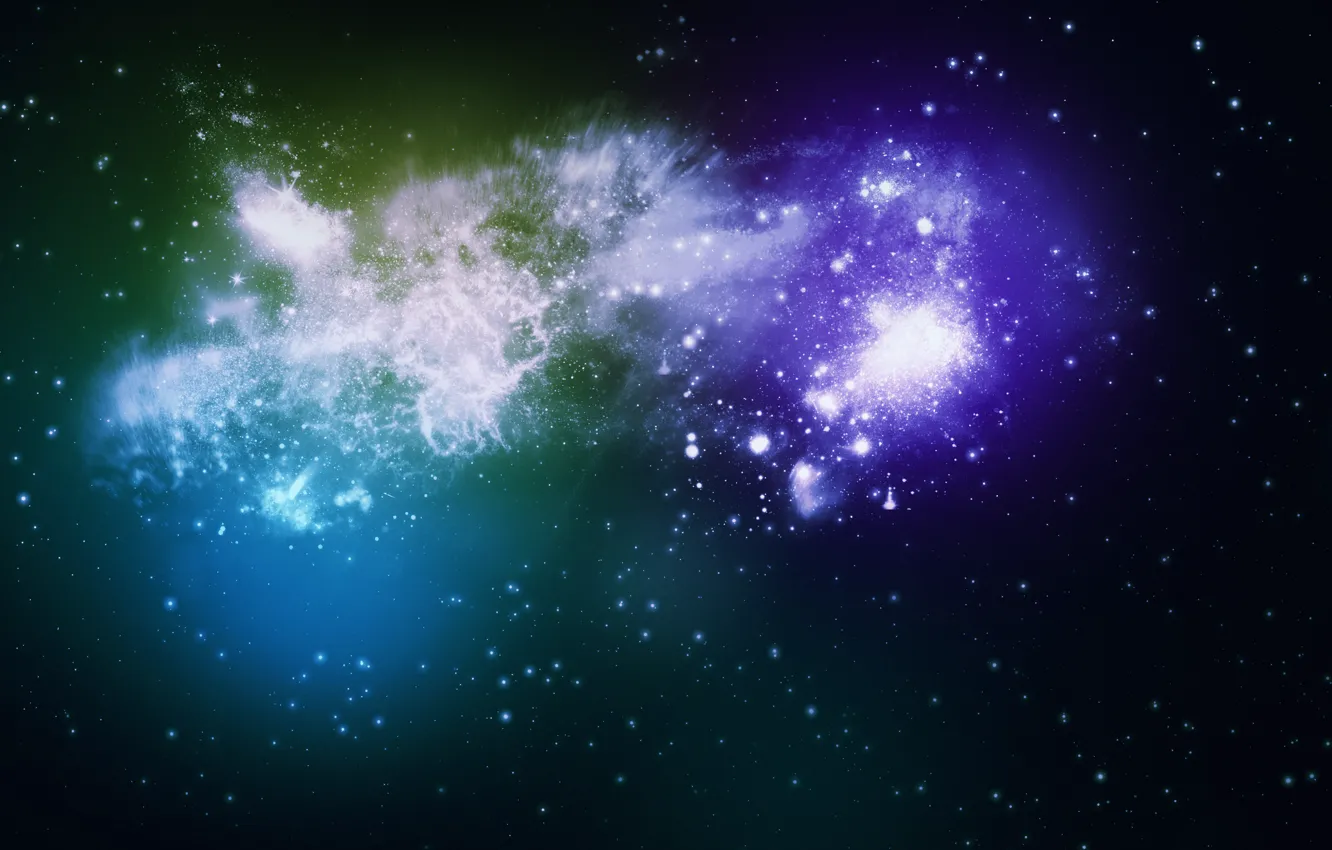 Photo wallpaper space, stars, paint, colors, galaxy, space, Galaxy, stars