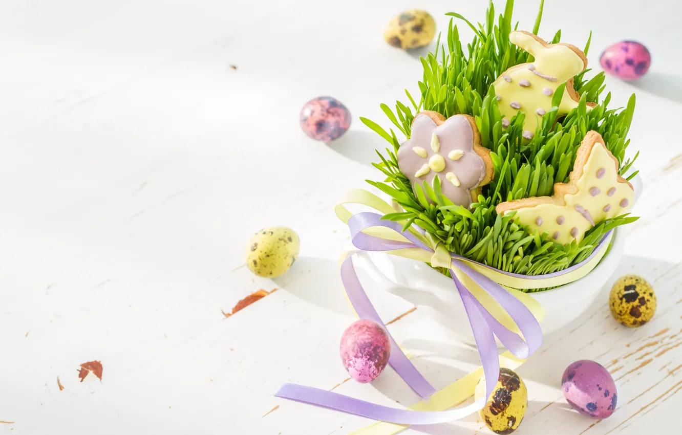Photo wallpaper holiday, eggs, spring, cookies, Easter, tape, decoration, composition
