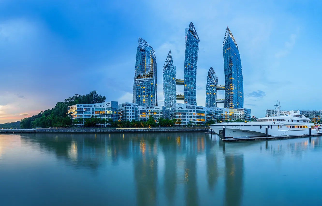 Photo wallpaper building, skyscrapers, Singapore, residential complex