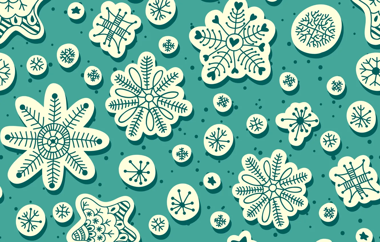 Photo wallpaper snowflakes, background, texture, snowfall