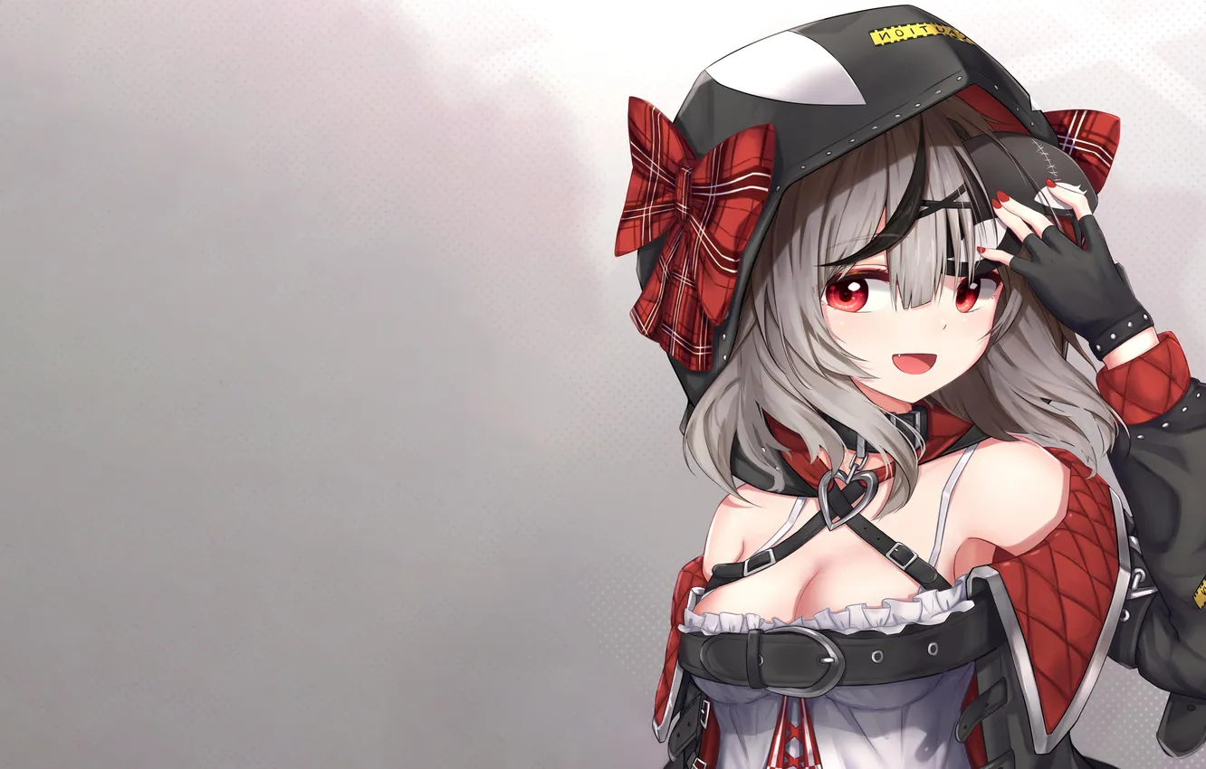 Photo wallpaper girl, sexy, cleavage, blouse, long hair, boobs, sexy girl, anime