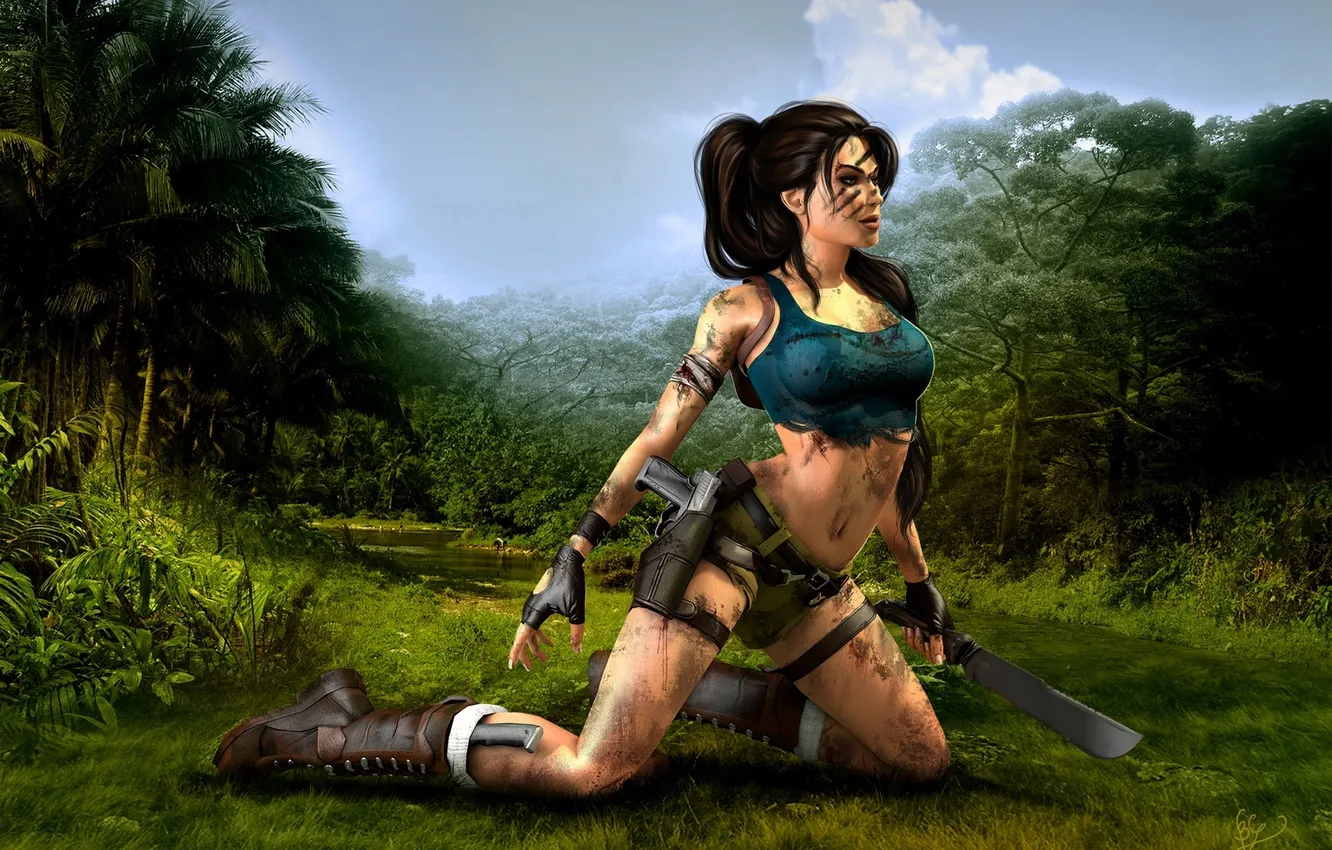 Photo wallpaper girl, tomb raider, Lara Croft, Tomb raider, adventure