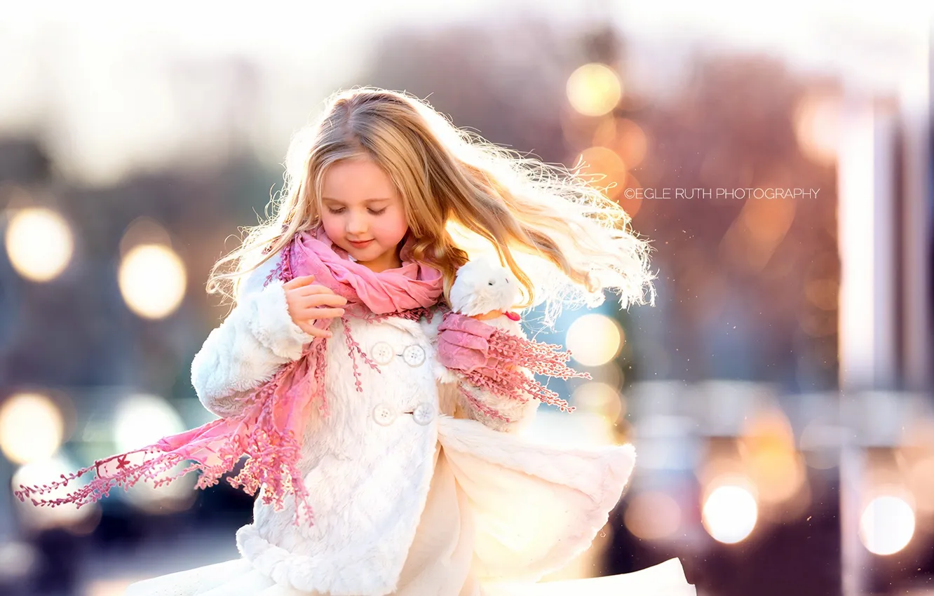 Photo wallpaper background, street, girl