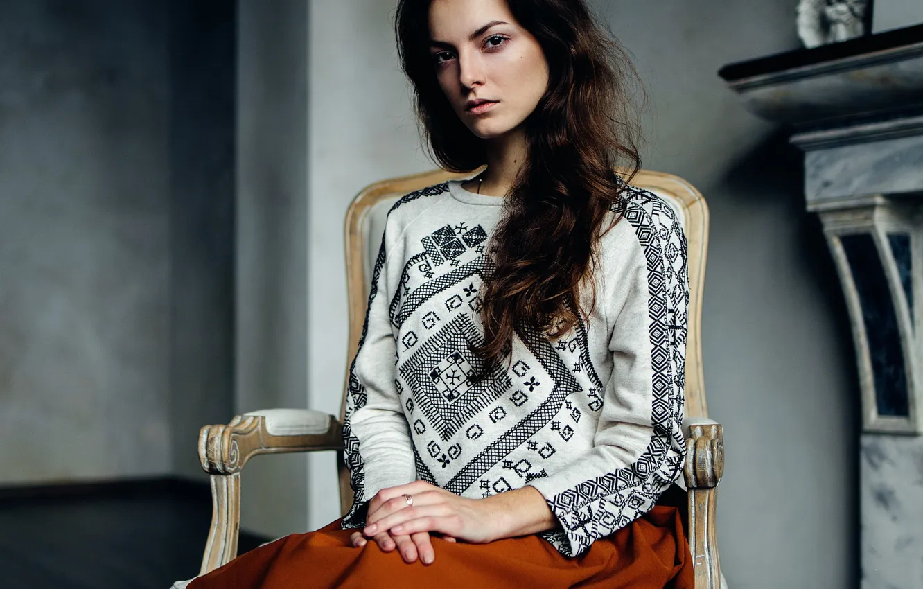 Photo wallpaper portrait, Pauline Sunceva, Ivan Proskurin