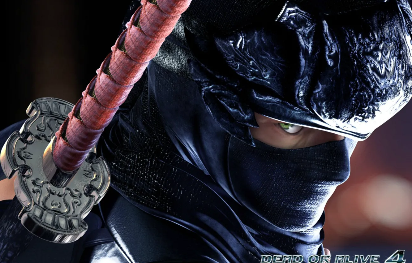 Photo wallpaper katana, mask, ninja, killer, mercenary, Ryu Hayabusa, Dead or Alive