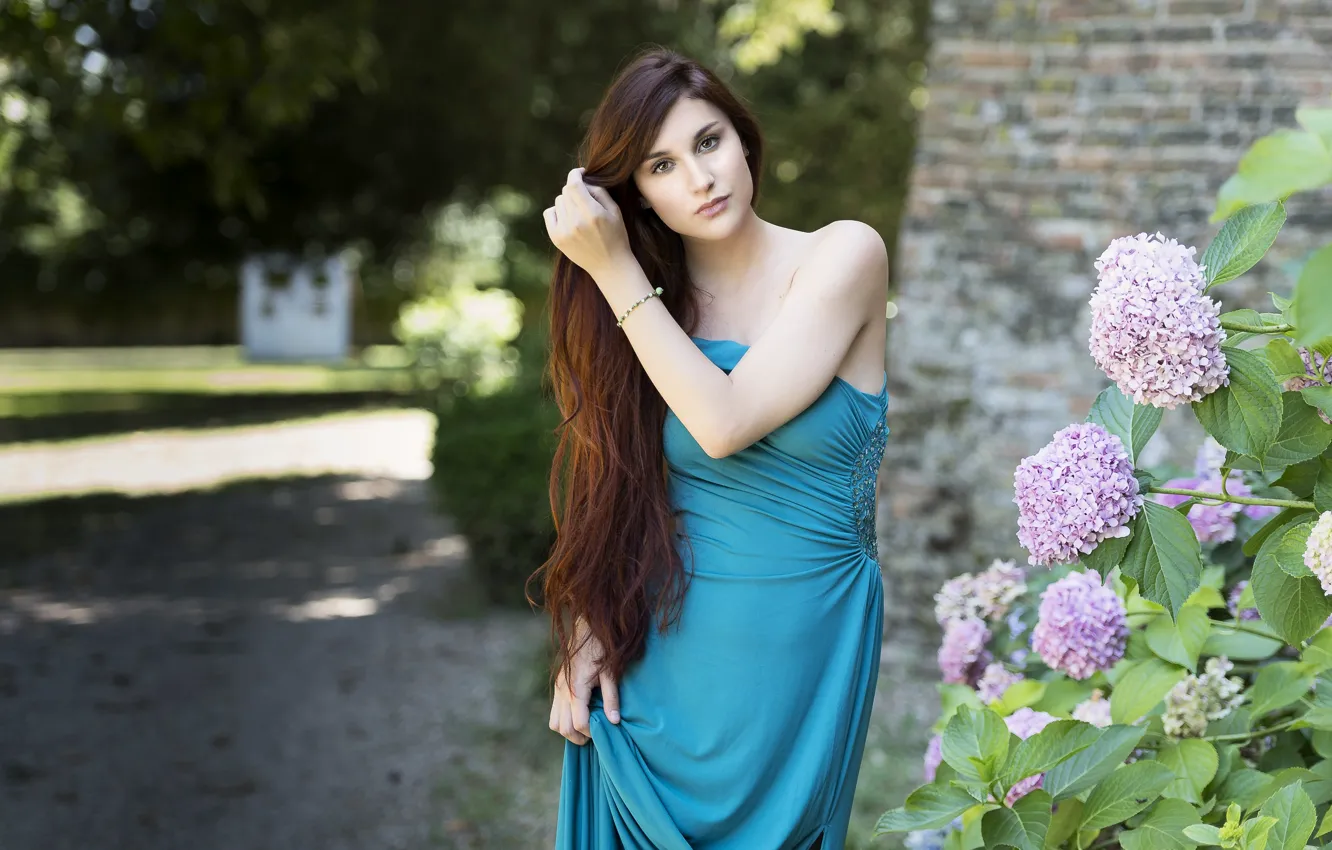 Photo wallpaper summer, face, model, hair, figure, dress