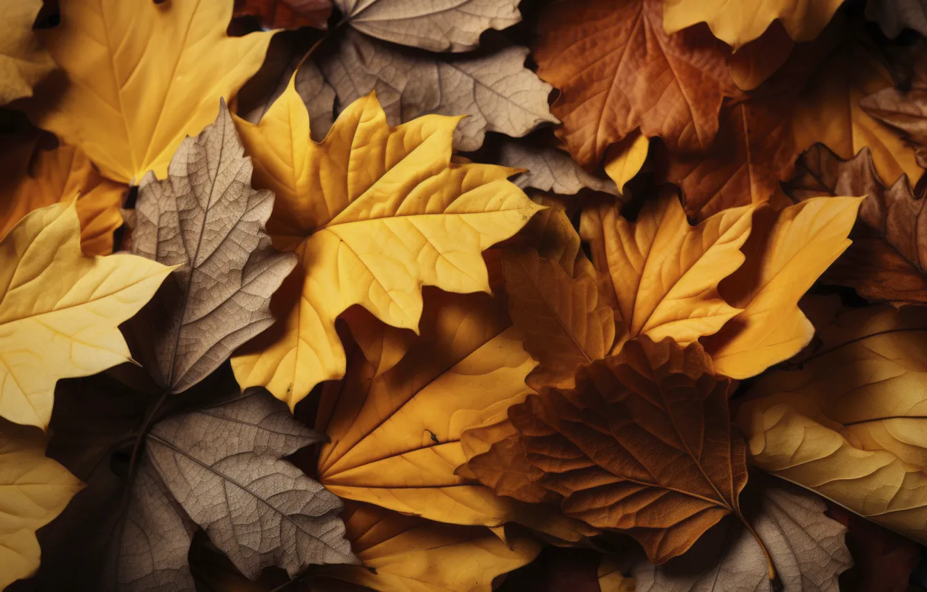 Photo wallpaper autumn, leaves, background, colorful, close-up, background, autumn, leaves