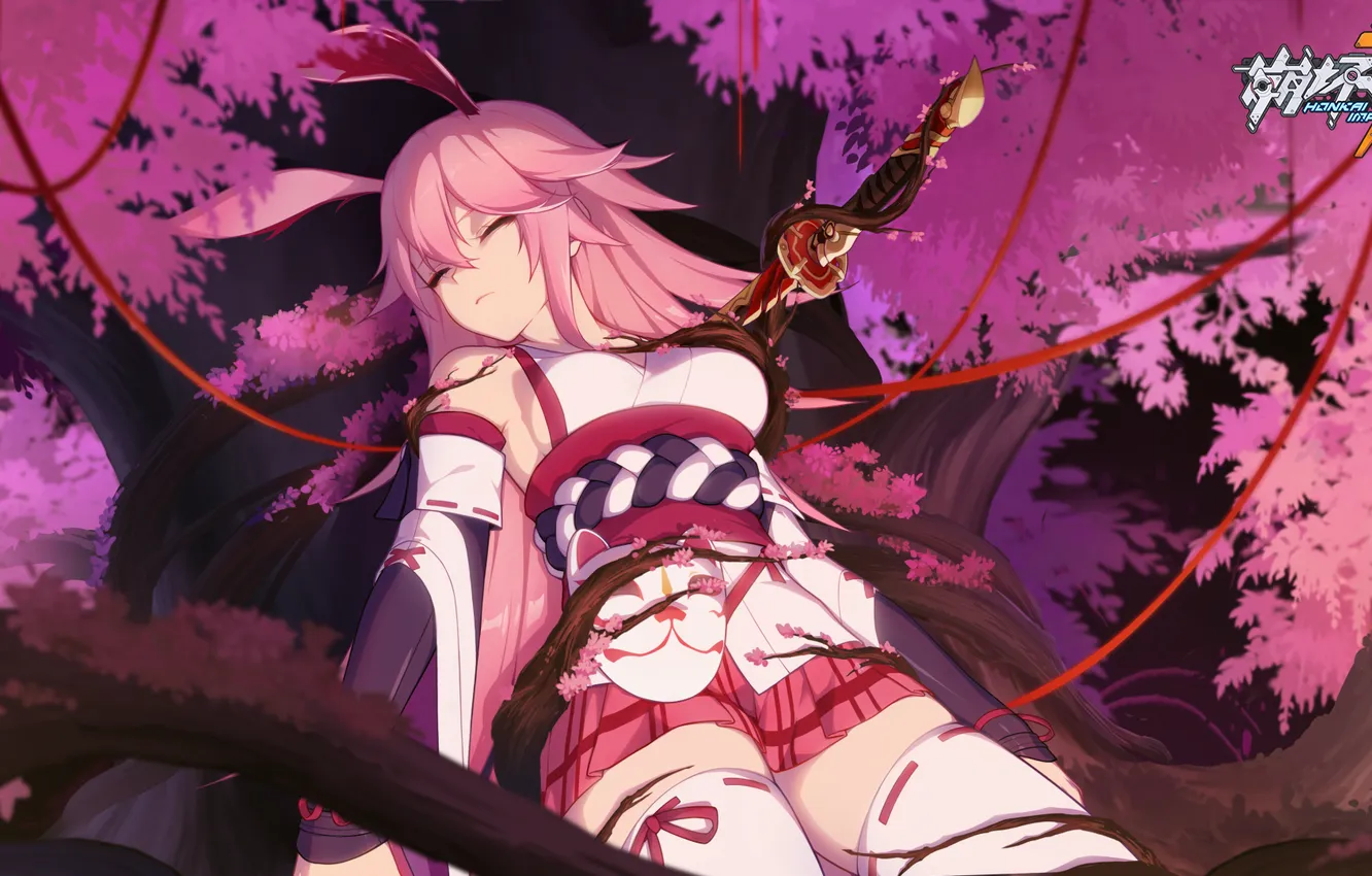 Photo wallpaper sexy gir, yae sakura, honkai impact