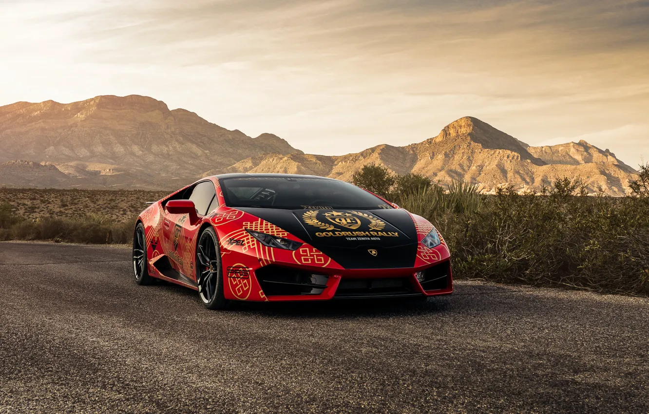 Photo wallpaper design, car, the front, LAMBORGHINI, HURACAN